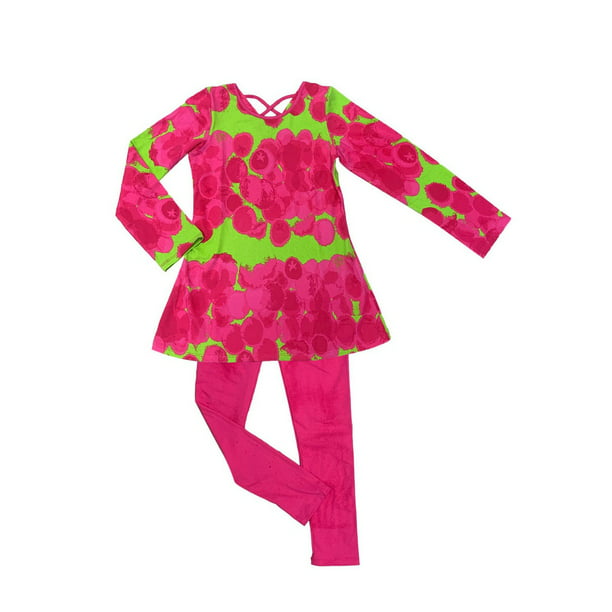Little Lass Baby Girls Tiered Chiffon Top and Short Set 18 Months, Lime 